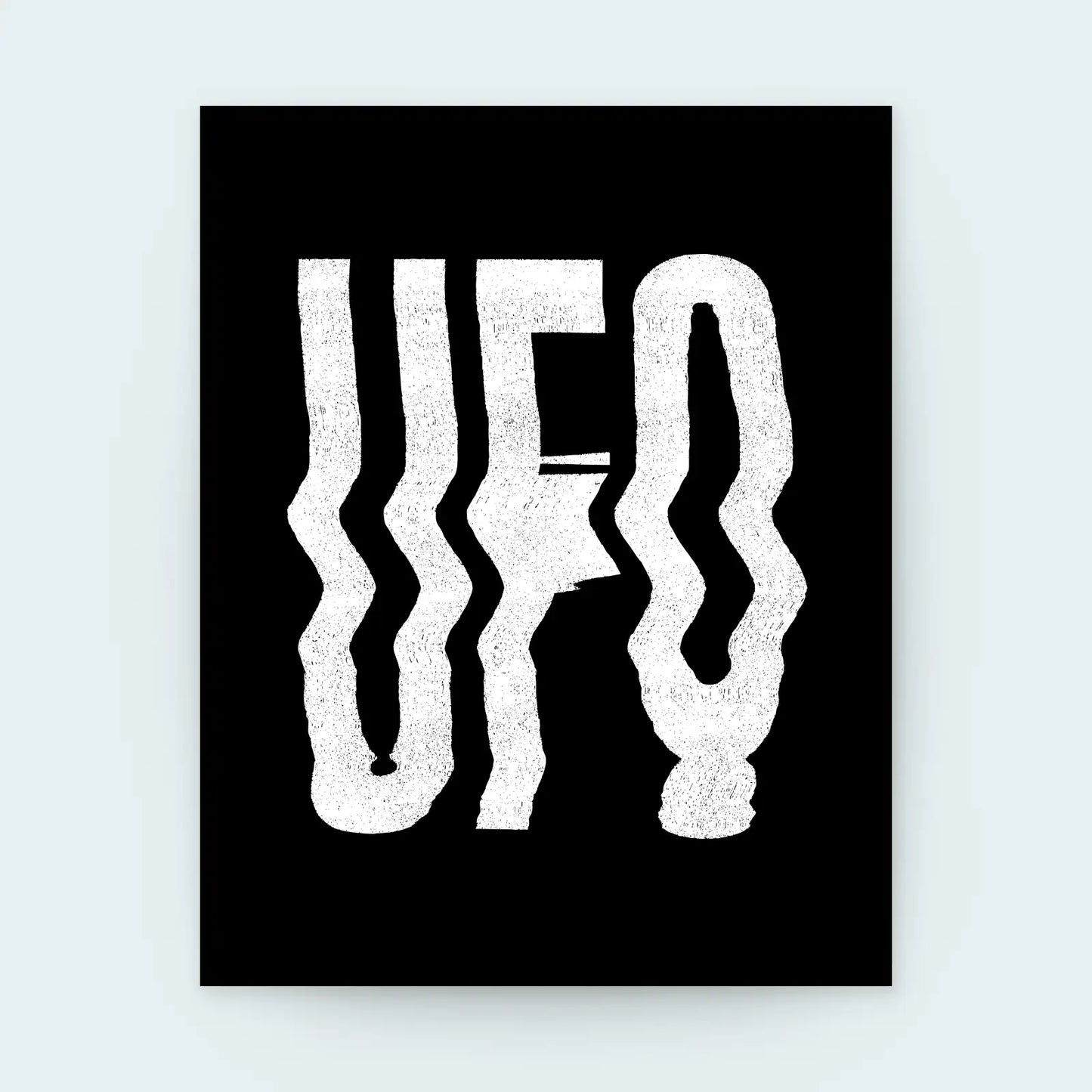 UFO Retro Lettering Art Print