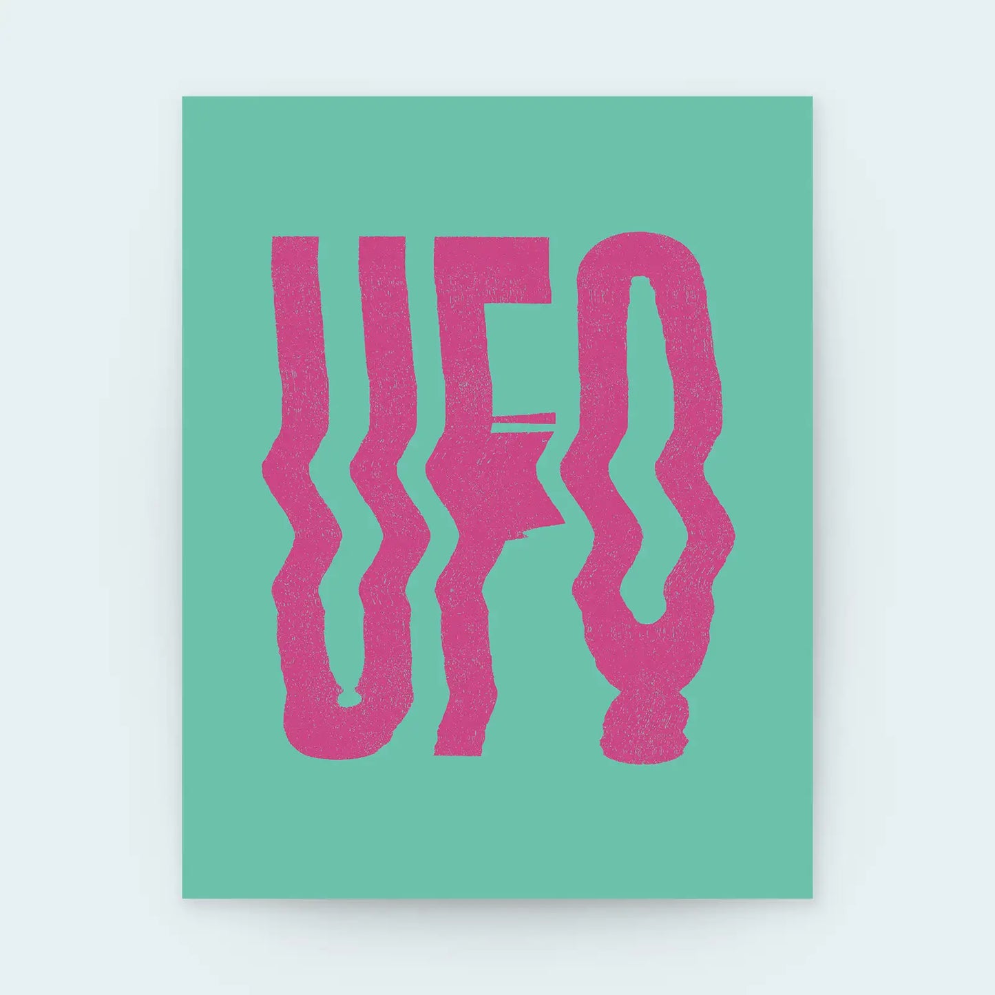 UFO Retro Lettering Art Print
