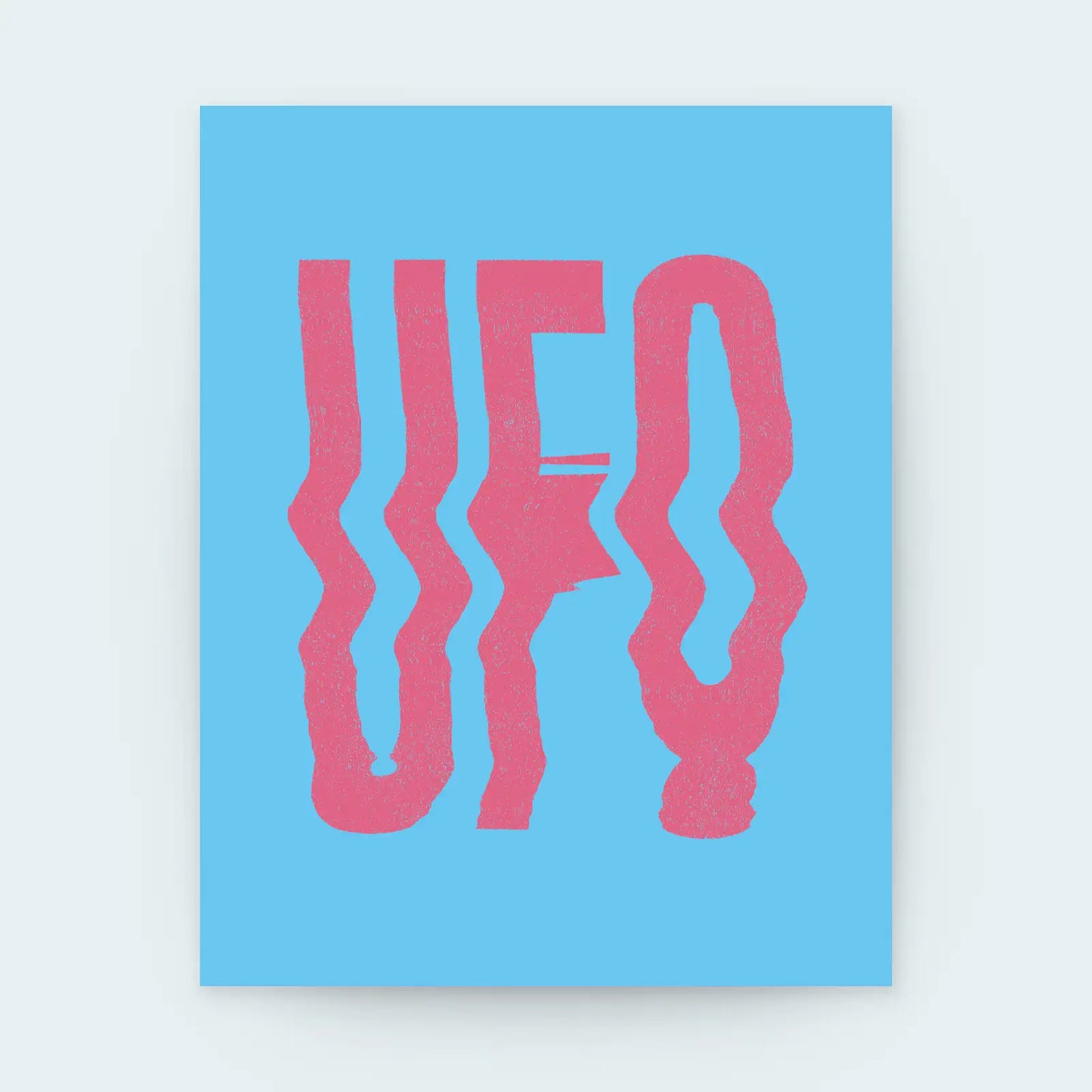 UFO Retro Lettering Art Print