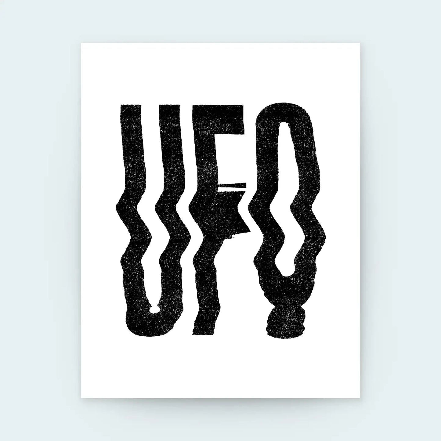 UFO Retro Lettering Art Print